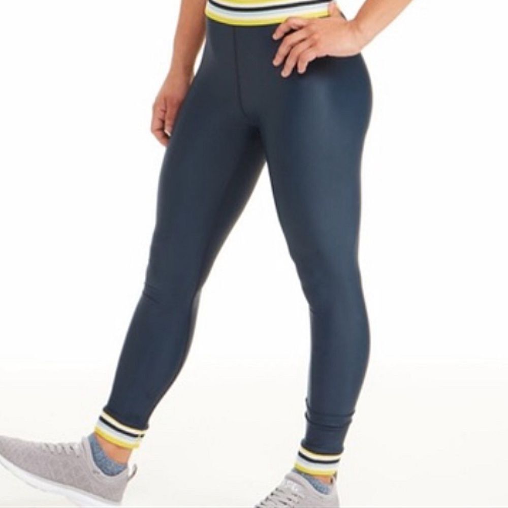 The Upside x Soulcycle yellow rainbow leggings size 10